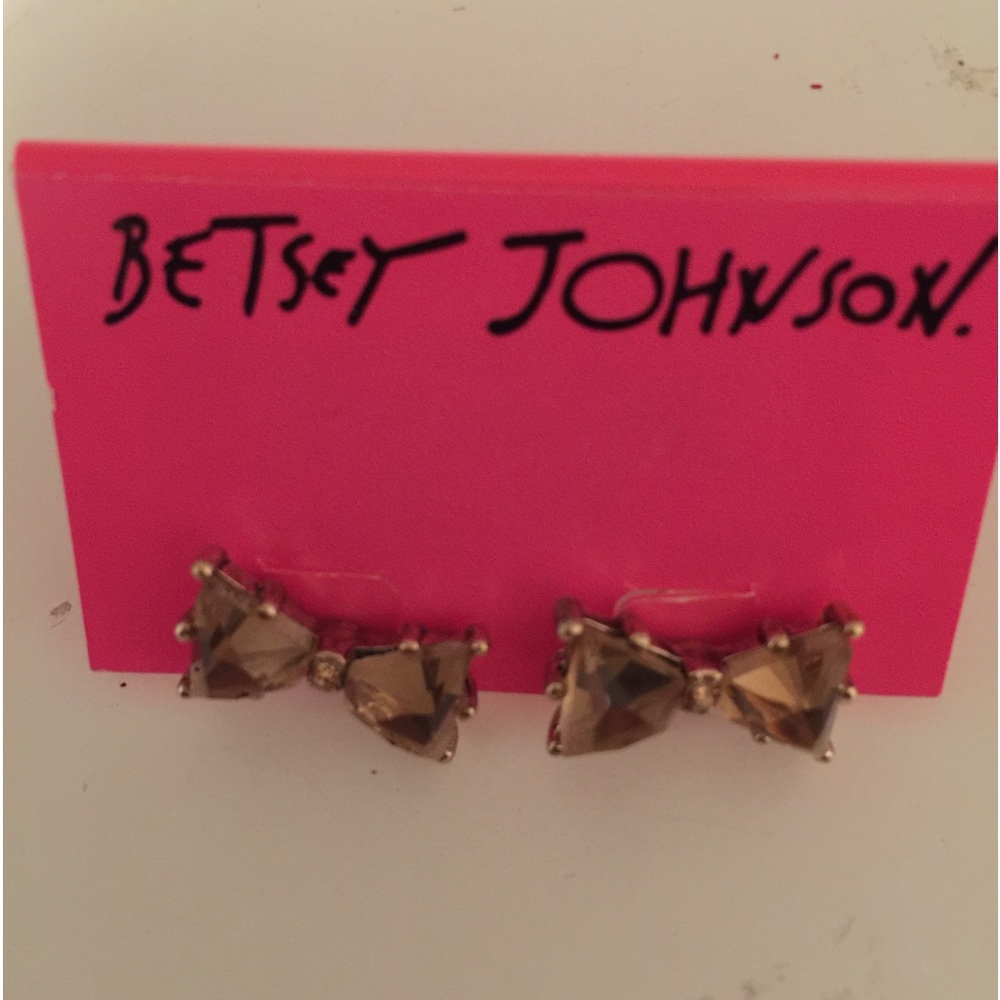 Bow Earrings Amber color